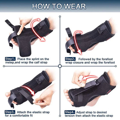 1Pc Adjustable Plantar Fasciitis Night Foot Splint Drop Orthotic Brace Elastic Dorsal Night Splint Foot Care Tool Ligament Belt