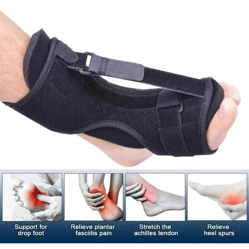 1Pc Adjustable Plantar Fasciitis Night Foot Splint Drop Orthotic Brace Elastic Dorsal Night Splint Foot Care Tool Ligament Belt