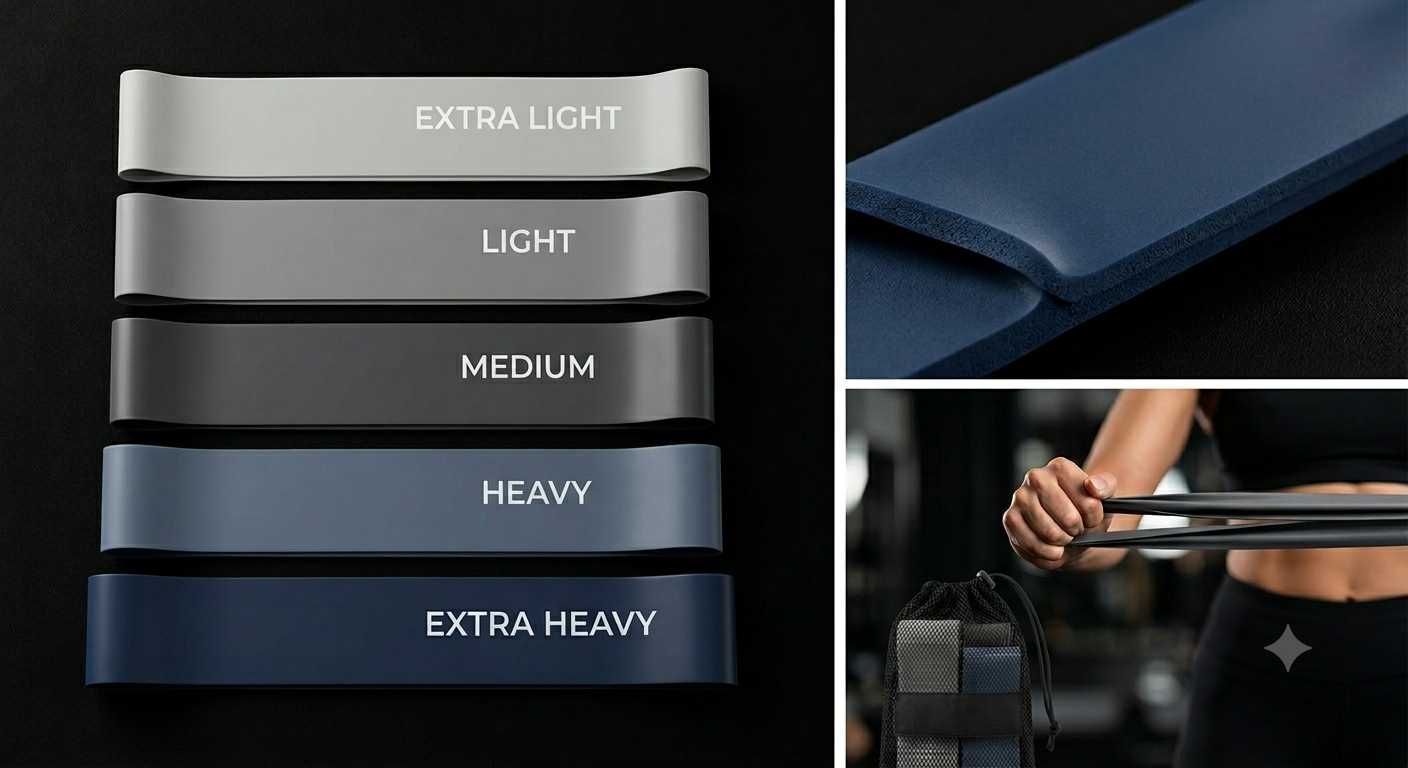 Set de Bandas Elásticas para Entrenamiento de Fuerza