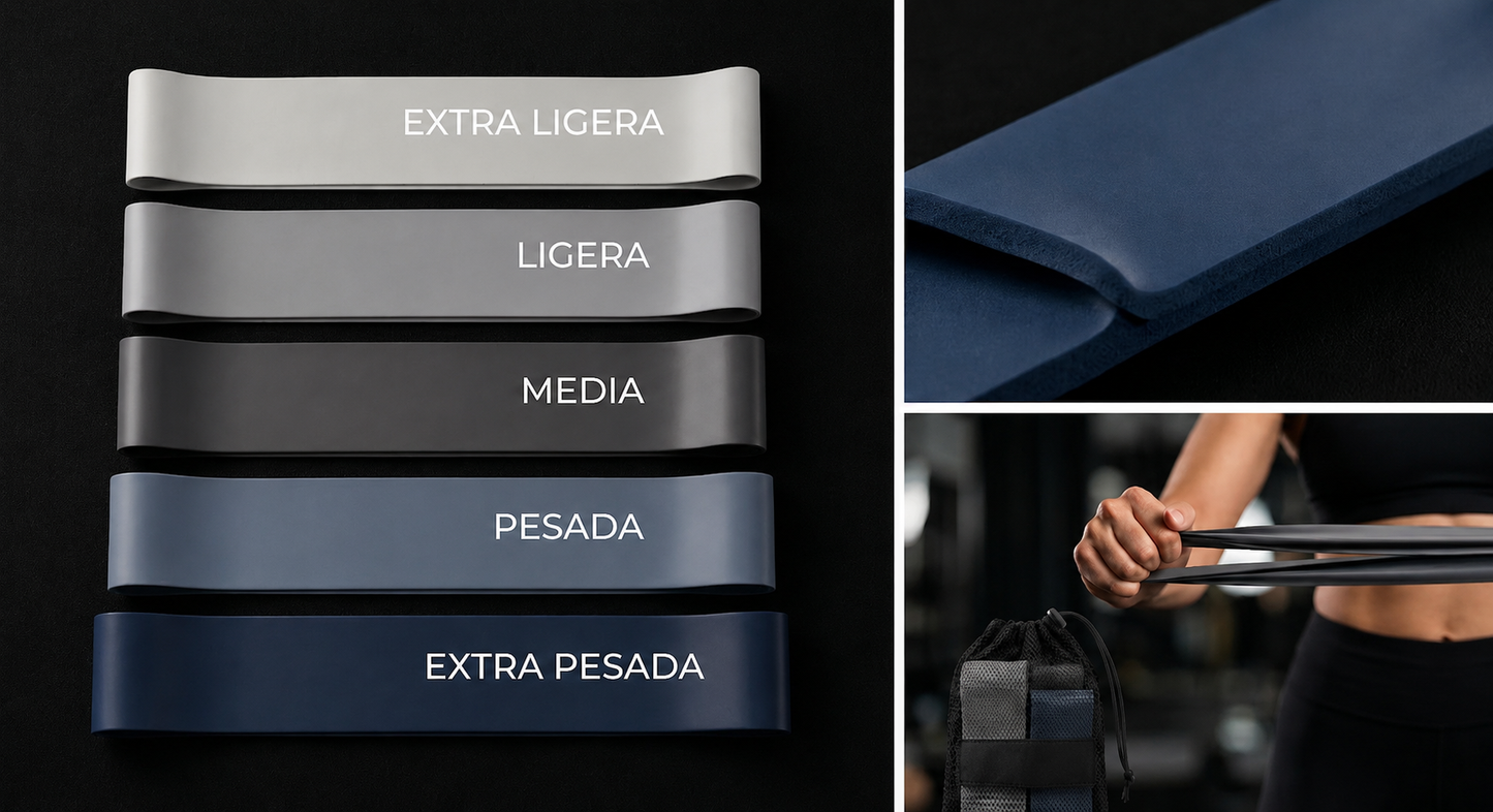 Set de Bandas Elásticas para Entrenamiento de Fuerza