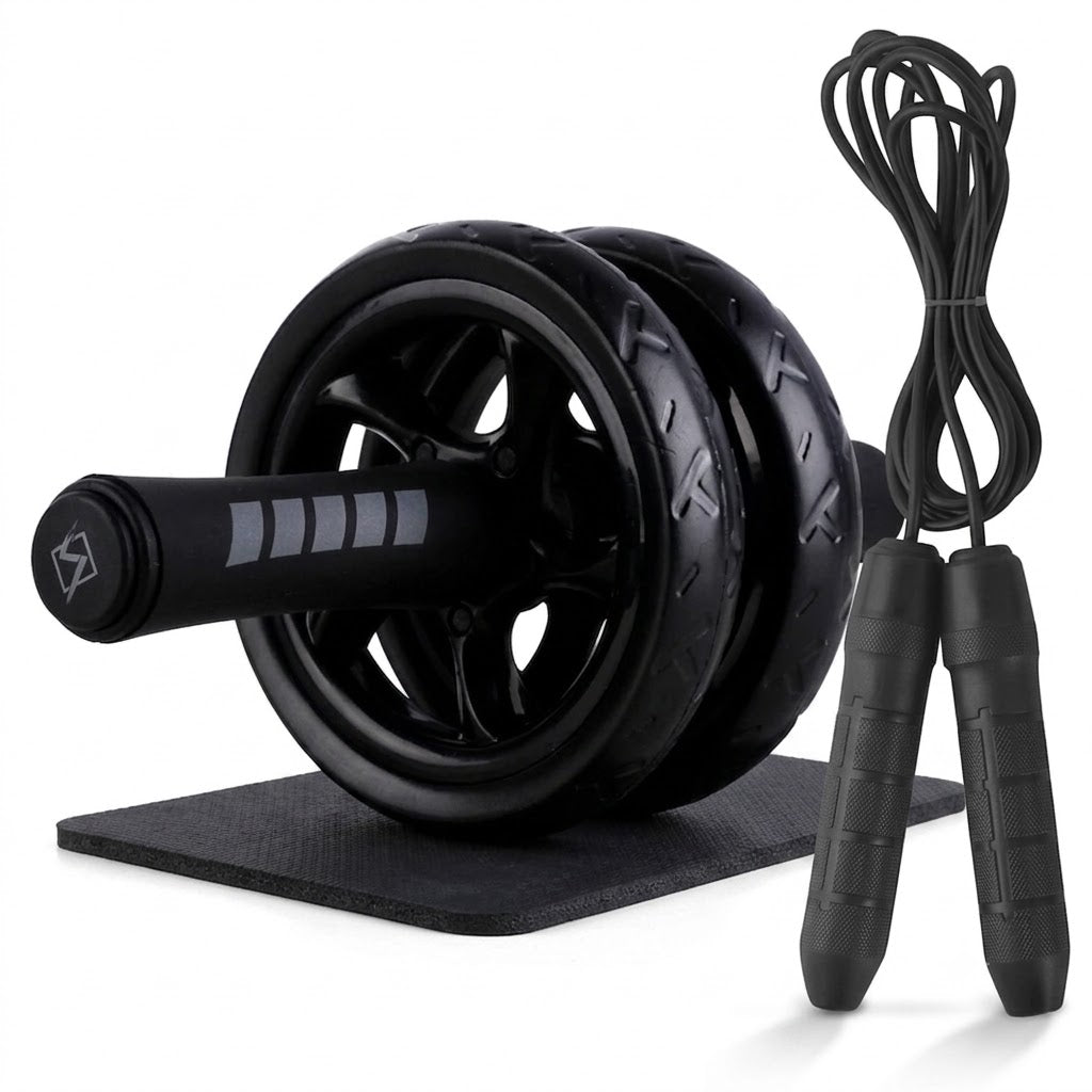Rodillo Abdominal Pro + Comba de Alta Velocidad