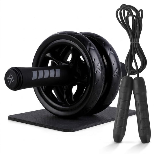 Rodillo Abdominal Pro + Comba de Alta Velocidad