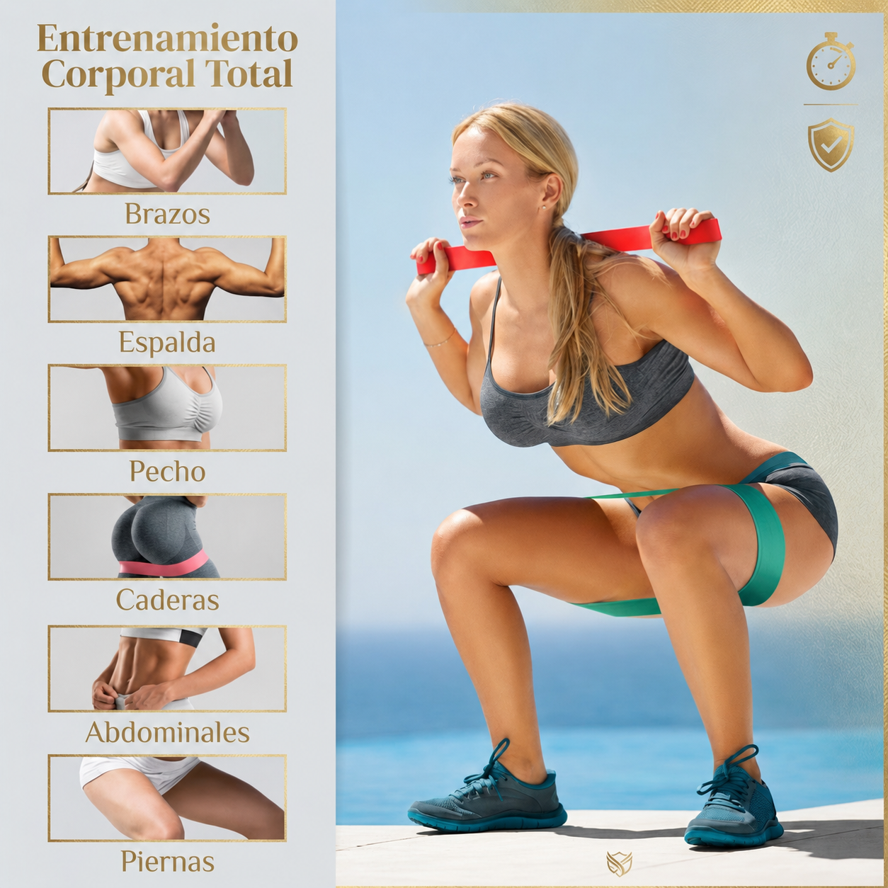 Set de Bandas Elásticas para Entrenamiento de Fuerza